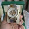 Rolex Dualtone Automatic Open Back Metal Watch