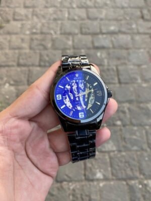 ROLEX AUTOMATIC FULL BLACK CROWN WATCH (WITH OG BOX)