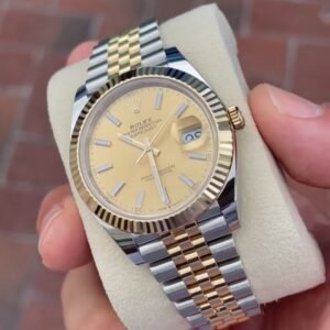 Rolex Datejust Gold Silver Gold Dial Metal Watch with ( OG KIT )