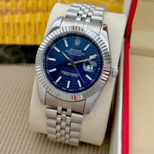 Rolex Datejust Silver Blue Dial Metal Watch with ( OG KIT )