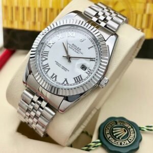Rolex Datejust Silver White Dial Metal Watch with ( OG KIT )