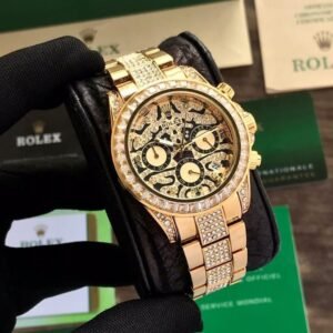 Rolex Daytona Ramzan Special Gold Diamond Metal Watch with ( OG KIT )