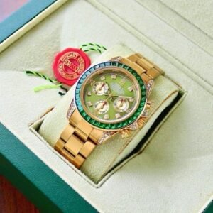 ROLEX GOLD GREEN DIAL PREMIUM QUALITY WATCH WITH OG BOX