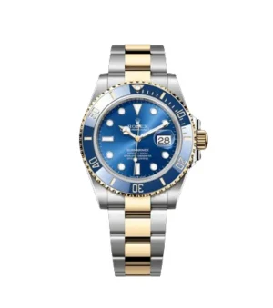 ROLEX SUBMARINER DATE (GOLD- SILVER- BLUE) with ( OG KIT )
