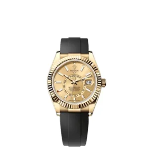 ROLEX SKY DWELLER OYSTERFLEX (GOLD) with ( OG KIT )