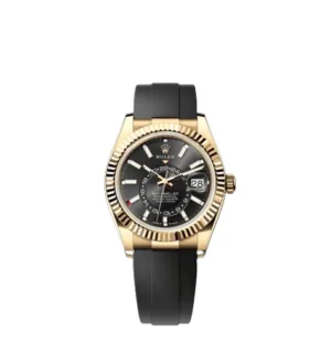 ROLEX SKY DWELLER OYSTERFLEX (GOLD BLACK) with ( OG KIT )