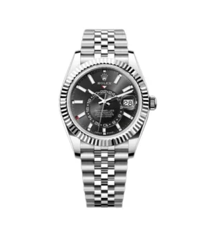 ROLEX SKY DWELLER (SILVER BACK) with ( OG KIT )